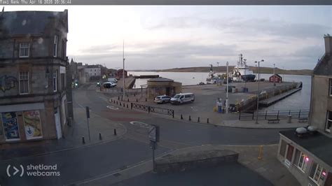 The lifeboat was soon at the scene of the incident and quickly located the casualty who was in a precarious position near a high point of the cliffs. . Lerwick webcam cliffs